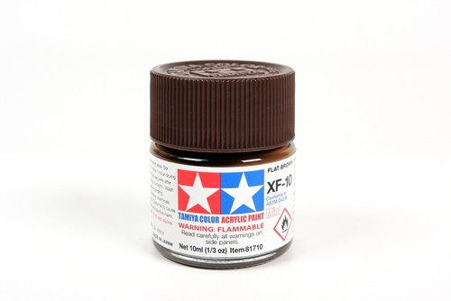 Tamiya 81710  Acrylic Mini XF10 Flat Brown model paint 10 ml bottle