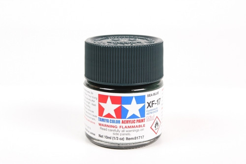 Tamiya 81717 Acrylic Mini XF17 Sea Blue model paint 10 ml bottle