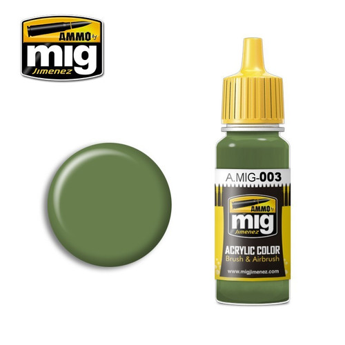 AMM0003 AMMO by Mig Acrylic Color - RAL6011 Reseda Green (17ml bottle)