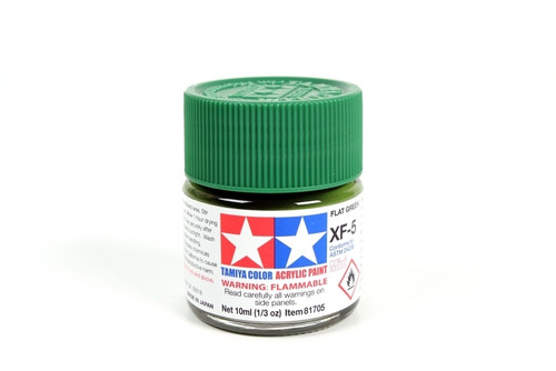 Tamiya 81705  Acrylic Mini XF5 Flat Green model paint 10 ml bottle