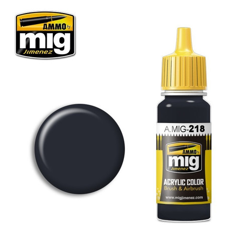AMM0218 AMMO by Mig Acrylic Color - RLM66 Schwartzgrau (17ml bottle)