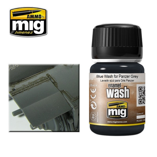 AMM1006 AMMO by Mig - Blue Wash for Panzer Grey