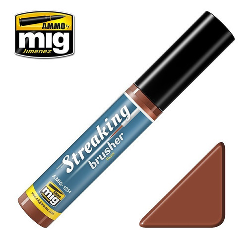 AMM1254 AMMO by Mig Streaking Brusher - Rust