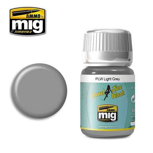 AMM1600 AMMO by Mig - Panel Line Wash: Light Grey