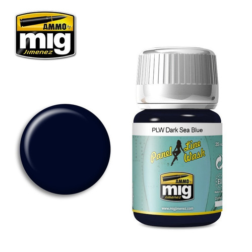 AMM1603 AMMO by Mig - Panel Line Wash: Dark Sea Blue