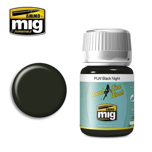 AMM1611 AMMO by Mig - Panel Line Wash: Black Night