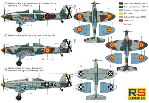 92140 Heinkel He-112B Spain 1/72