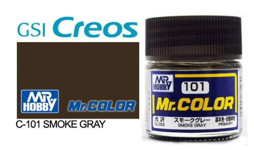 GNZC101 Gloss Smoke Gray 10ml , GSI Mr. Color
