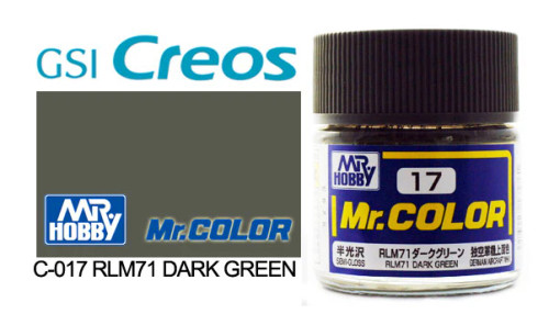 GNZC17 Semi-Gloss RLM71 Dark Green 10ml , GSI Mr. Color