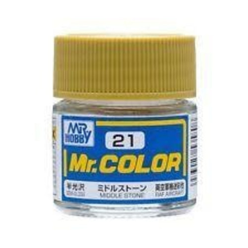 GNZC21 Semi-Gloss Middle Stone 10ml , GSI Mr. Color