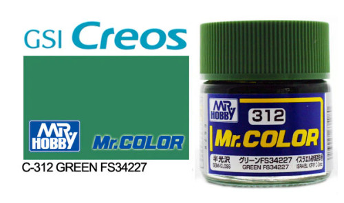 GNZC312 Semi Gloss Green FS34227 10ml , GSI Mr. Color