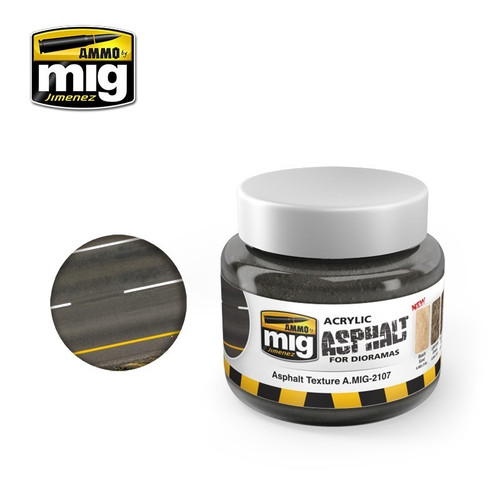 AMM2107 AMMO by Mig Acrylic Mud for Dioramas - Asphalt Texture