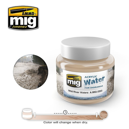 (SO) AMM2203 AMMO by Mig Acrylic Water for Dioramas - Wild River Waters (250ml)
