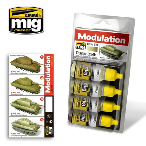 AMM7000 AMMO by Mig - Dunkelgelb Modulation Set