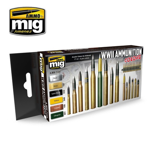 AMM7124 AMMO by Mig Paint Set - WW2 Ammunition Colors