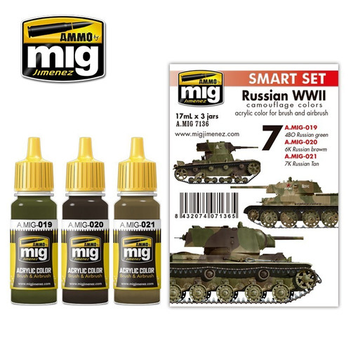 AMM7136 AMMO by Mig Smart Paint Set - Russian WW2 Colors