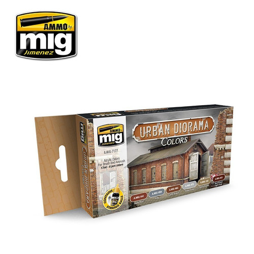 AMM7177 AMMO by Mig Paint Set - Urban Diorama Colors AMM7177 AMMO by Mig Paint Set - Urban Diorama Colors