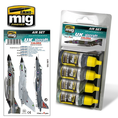 AMM7203 AMMO by Mig Air Paint Set - UK Aircraft Colors 1950s-Present