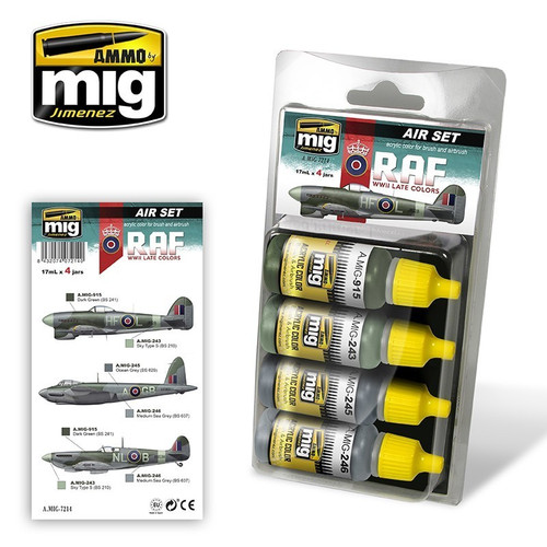 AMM7214 AMMO by Mig Air Paint Set - RAF WW2 Late Colors