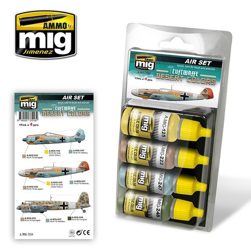 AMM7218 AMMO by Mig Air Paint Set - Luftwaffe Desert Colors