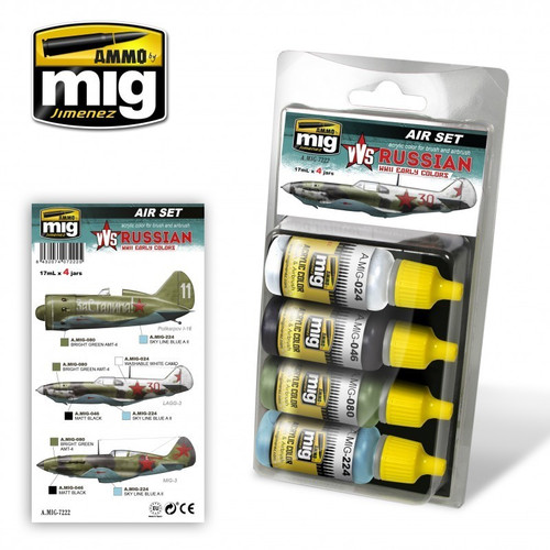 AMM7222 AMMO by Mig Air Paint Set - VVS WW2 Russian Aircraft Early Colors