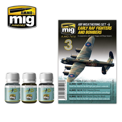AMM7416 AMMO by Mig - Air Weathering Set: Early RAF Fighters and Bombers