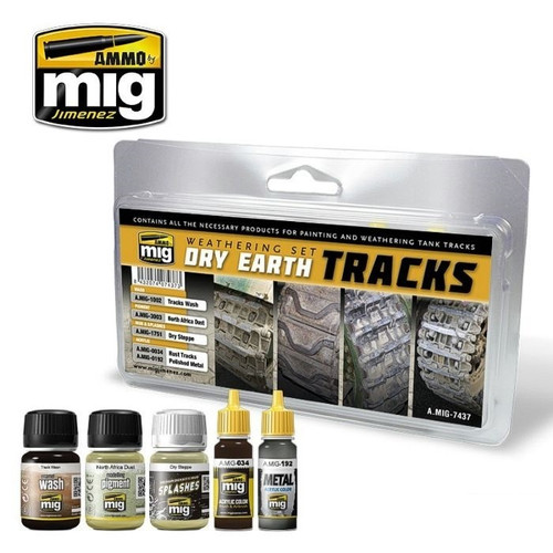 AMM7437 AMMO by Mig Weathering Set for Tracks - Dry Earth