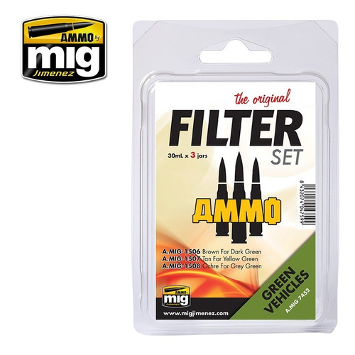 AMM7452 AMMO by Mig Filter Set - Green Vehicles