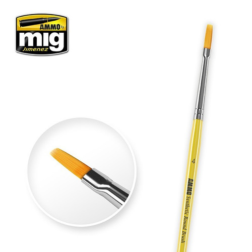 AMM8620 AMMO by Mig - #4 Synthetic Flat Brush