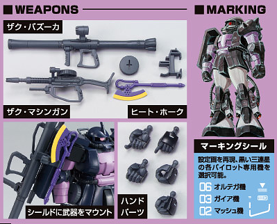 BAN2206920 Bandai HGUC 1/144 #154 MS-06R-1A Zaku II Shin Matsunaga