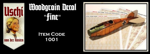 1001 Fine Woodgrain small 1:72 Decal