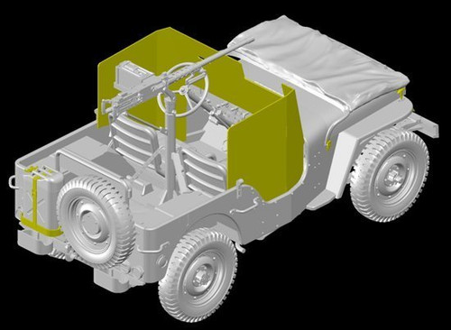6727 Armored 1/4-Ton 4x4 Truck w/.50-cal Machine Gun (3 in 1) 1:35