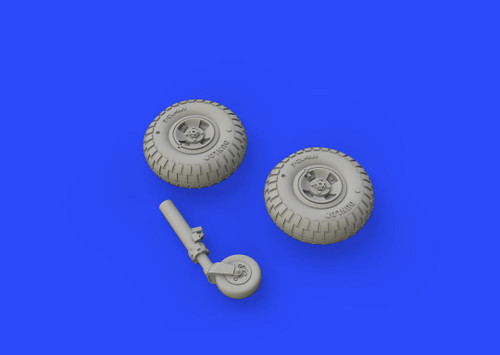 EDU-672147 Aircraft- Spitfire Mk VIII Wheels 4-Spoke w/Pattern Tire for EDU (Resin) 1/72