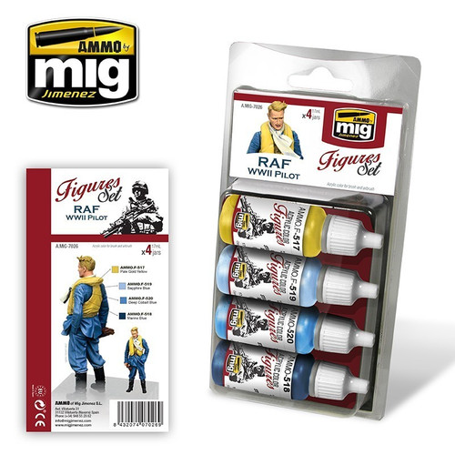 AMM7026 AMMO by Mig Figures Set - RAF WWII PILOT UNIFORMS