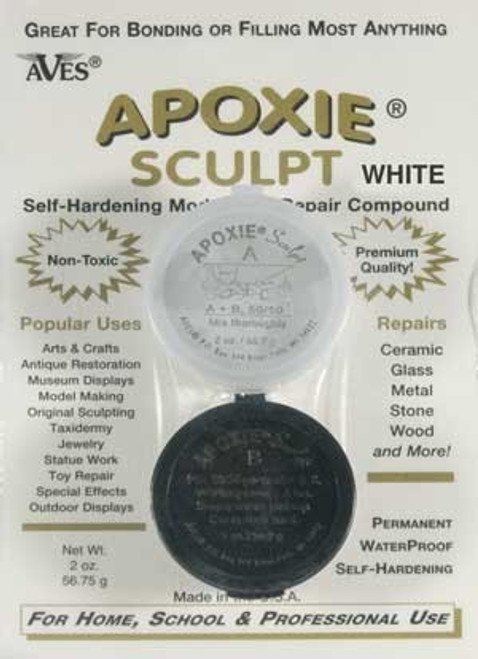 AVX1371  Apoxie Sculpt White 2-Part Self-Hardening (Net wt. 4oz.)
