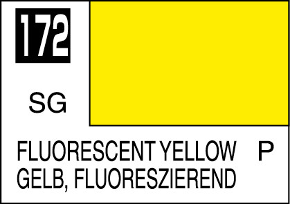 GNZC172 Semi Gloss Fluorescent Yellow (1) 10ml , GSI Mr. Color
