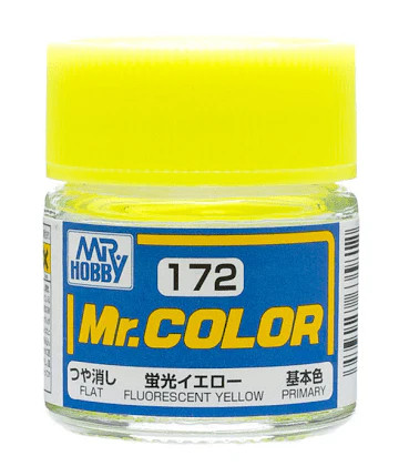 GNZC172 Semi Gloss Fluorescent Yellow (1) 10ml , GSI Mr. Color