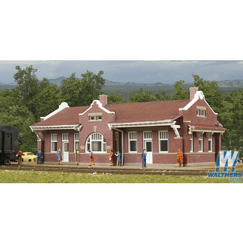 WALC3803 HO Scale Santa Fe-Style Brick Depot -- Kit
