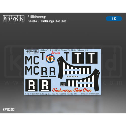 32033 Decal - North-American P-51D Mustang 44-13535 MC-R 'Chattanooga 1/32
