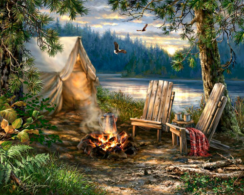 33-01582 Evening at the Lake 500 Piece Jigsaw Puzzle