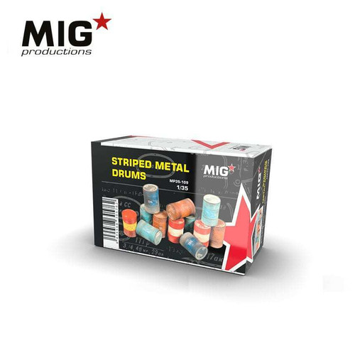 MP35109  STRIPED METAL DRUMS 1:35   Resins
