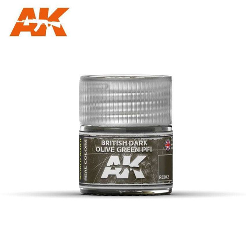 AKIRC42 Real Colors  British Dark Olive Green PF1 Acrylic Lacquer Paint 10ml Bottle at MRS Hobby Shop, Sandy Utah, 84070 AKIRC42 Real Colors  British Dark Olive Green PF1 Acrylic Lacquer Paint 10ml Bottle at MRS Hobby Shop, Sandy Utah, 84070