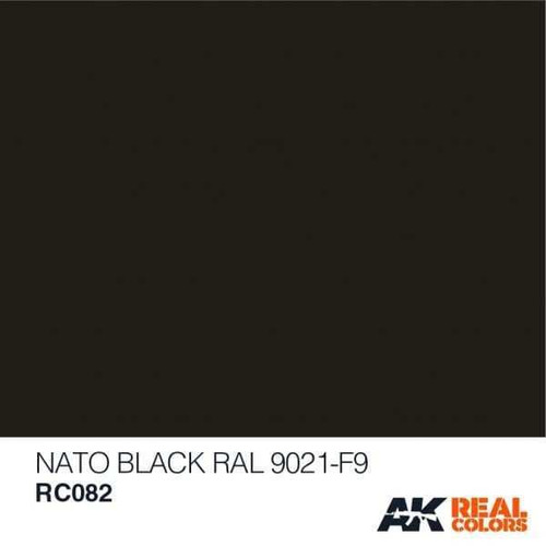 RC82 Real Colors  NATO Black RAL9021 F9 Acrylic Lacquer Paint 10ml Bottle RC82 Real Colors  NATO Black RAL9021 F9 Acrylic Lacquer Paint 10ml Bottle