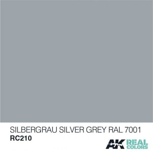 (D) AKIRC210   Real Colors Silbergrau -Silver Grey RAL 7001 10ml