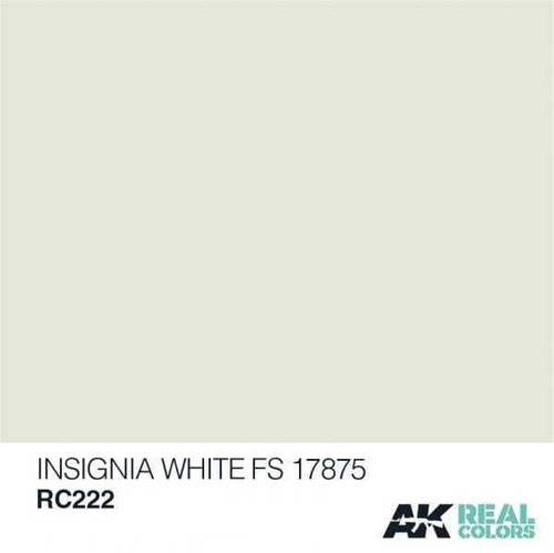 AKIRC222 Real Colors  Insignia White FS 17875 Acrylic Lacquer Paint 10ml Bottle