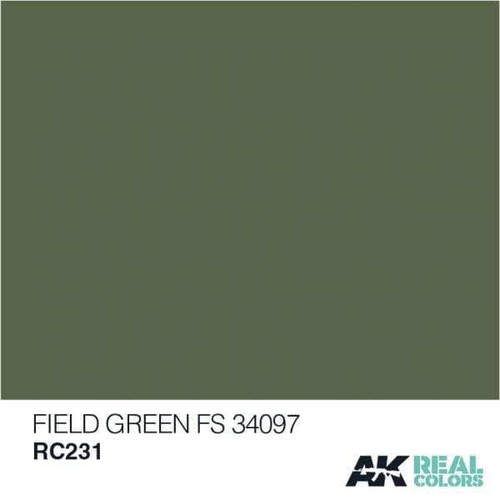 AKIRC231 Real Colors  Field Green FS  34097 Acrylic Lacquer Paint 10ml Bottle 8436564925329 AKIRC231 Real Colors  Field Green FS  34097 Acrylic Lacquer Paint 10ml Bottle 8436564925329