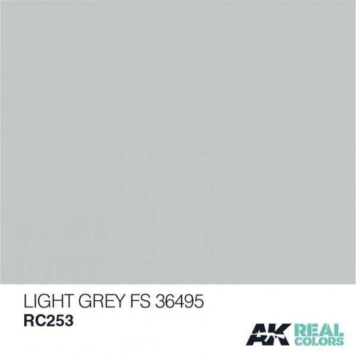 AKIRC253 Real Colors  Light Grey FS 36495 Acrylic Lacquer Paint 10ml Bottle