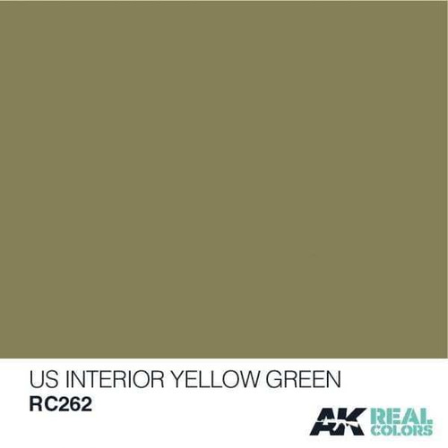 AKIRC262 Real Colors  US Interior Yellow Green Acrylic Lacquer Paint 10ml Bottle AKIRC262 Real Colors  US Interior Yellow Green Acrylic Lacquer Paint 10ml Bottle