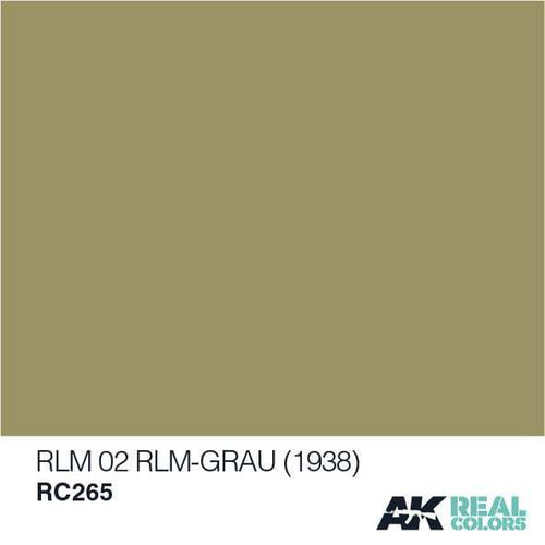 AKIRC265 Real Colors  RLM 02 RLM-Grau (1938) Acrylic Lacquer Paint 10ml Bottle AKIRC265 Real Colors  RLM 02 RLM-Grau (1938) Acrylic Lacquer Paint 10ml Bottle