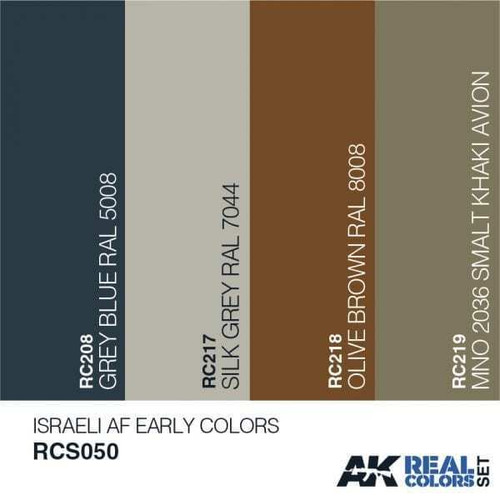 RCS50 Real Colors  Israeli AF Early Acrylic Lacquer Paint Set (4) 10ml Bottles RCS50 Real Colors  Israeli AF Early Acrylic Lacquer Paint Set (4) 10ml Bottles